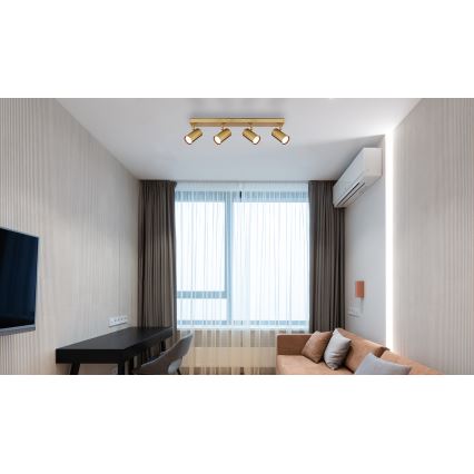 Globo - Kohdevalo 4xGU10/35W/230V kulta