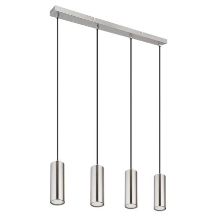 Globo - Kattokruunu johdossa 4xGU10/35W/230V mattakromi