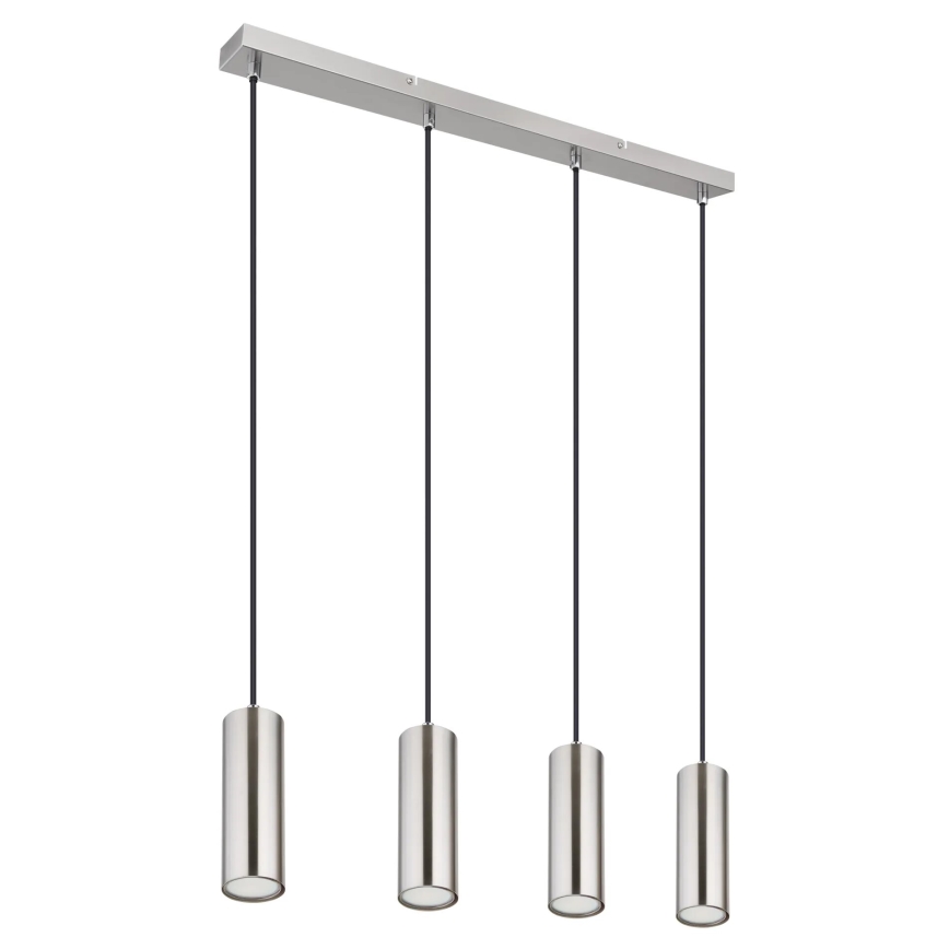 Globo - Kattokruunu johdossa 4xGU10/35W/230V mattakromi