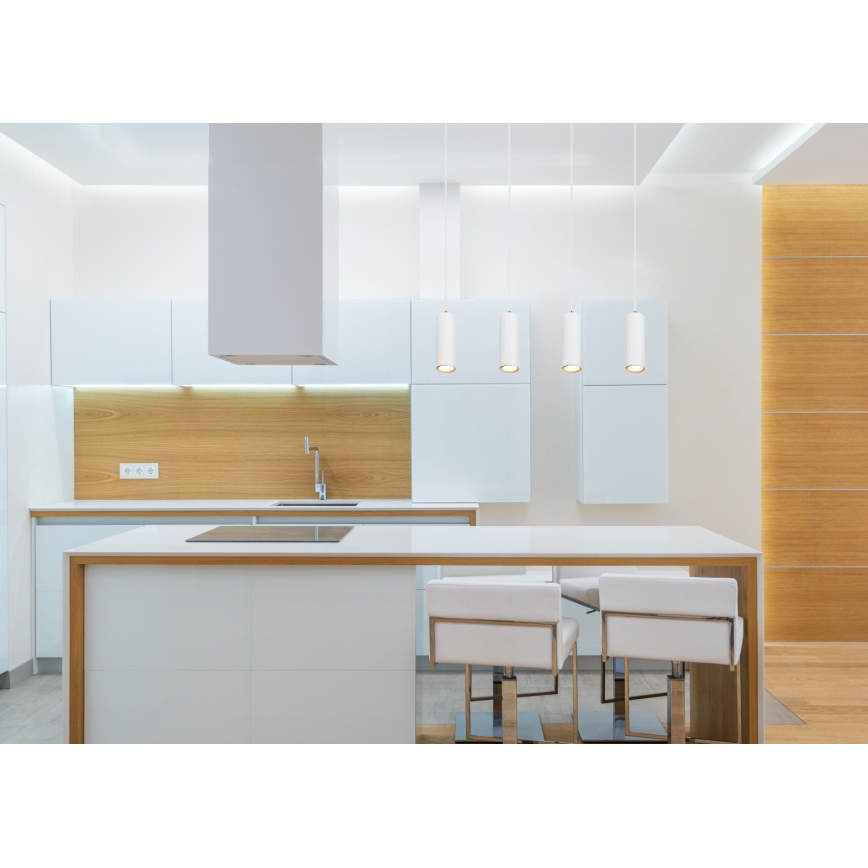 Globo - Kattokruunu johdossa 4xGU10/35W/230V valkoinen