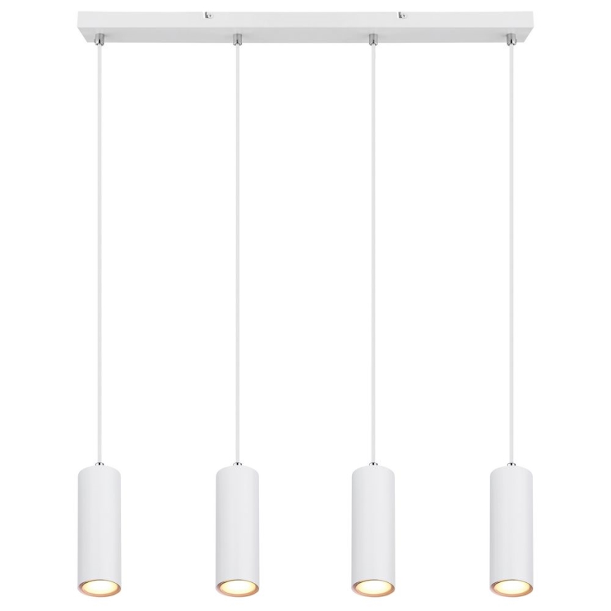 Globo - Kattokruunu johdossa 4xGU10/35W/230V valkoinen