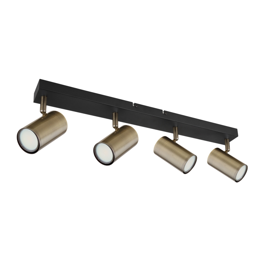 Globo - Kohdevalo 4xGU10/35W/230V musta/messinki