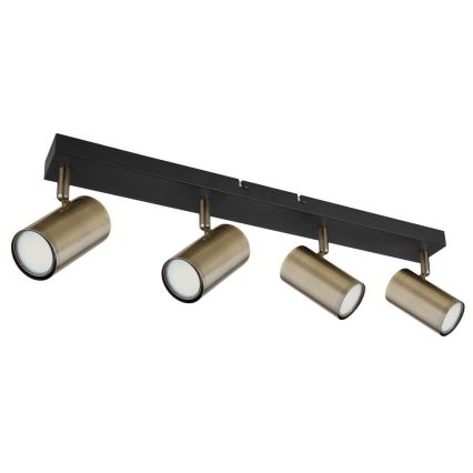 Globo - Kohdevalo 4xGU10/35W/230V musta/messinki