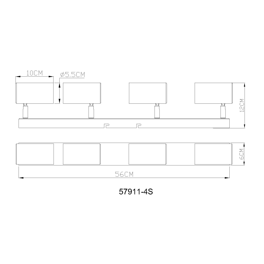 Globo - Kohdevalo 4xGU10/25W/230V