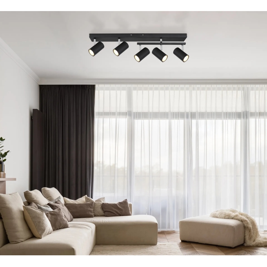 Globo - Kohdevalo 5xGU10/35W/230V musta