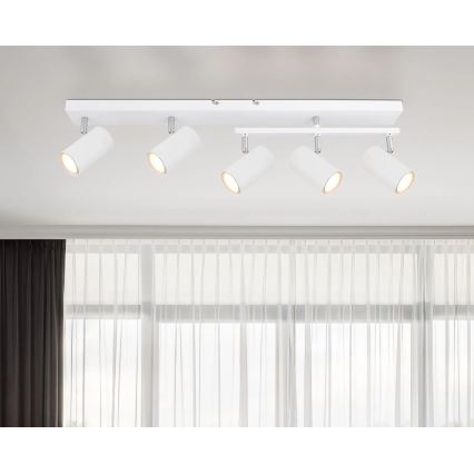 Globo - Kohdevalo 5xGU10/35W/230V valkoinen