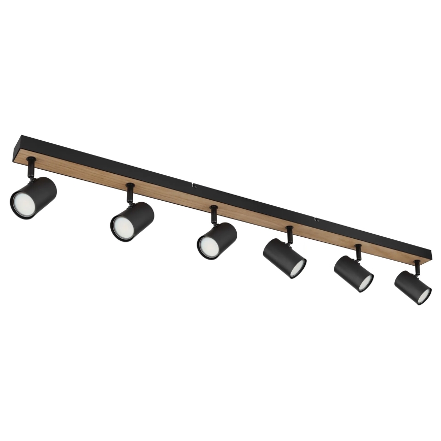 Globo - Kohdevalo 6xGU10/35W/230V musta/ruskea