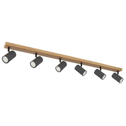 Globo - Kohdevalo 6xGU10/35W/230V ruskea/musta