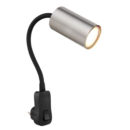 Globo - seinään asennettava pistokkeellinen kohdevalaisin 1xGU10/35W/230V mattakromi