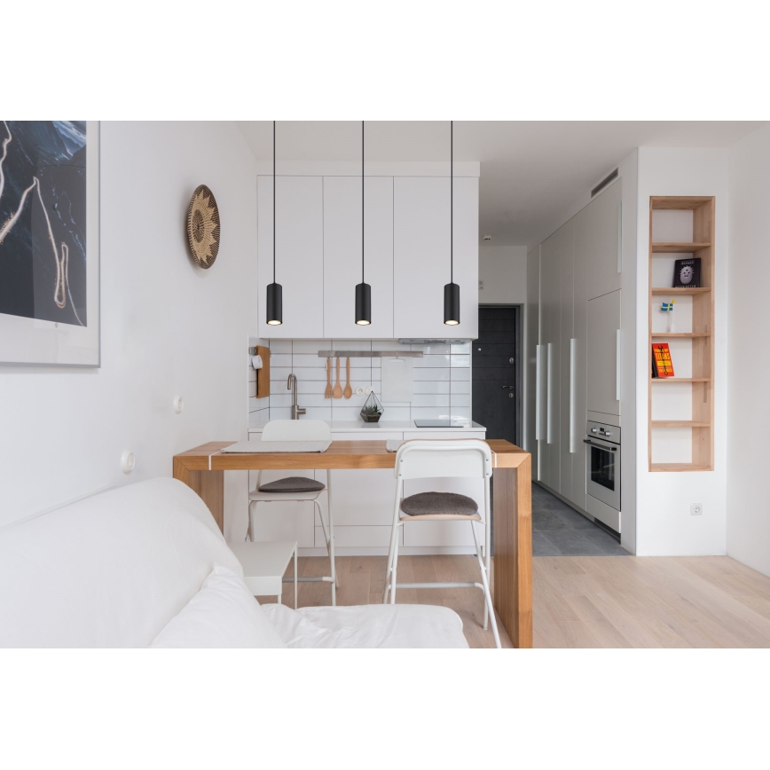 Globo - Kattokruunu johdossa 1xGU10/35W/230V musta/ruskea