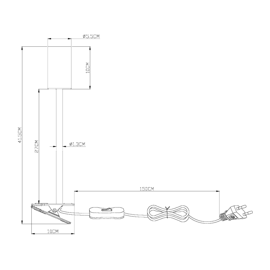 Globo - Joustava lamppu pidikkeellä 1xGU10/25W/230V harmaa/ruskea