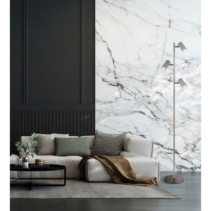 Globo - Lattialamppu 3xGU10/5W/230V harmaa