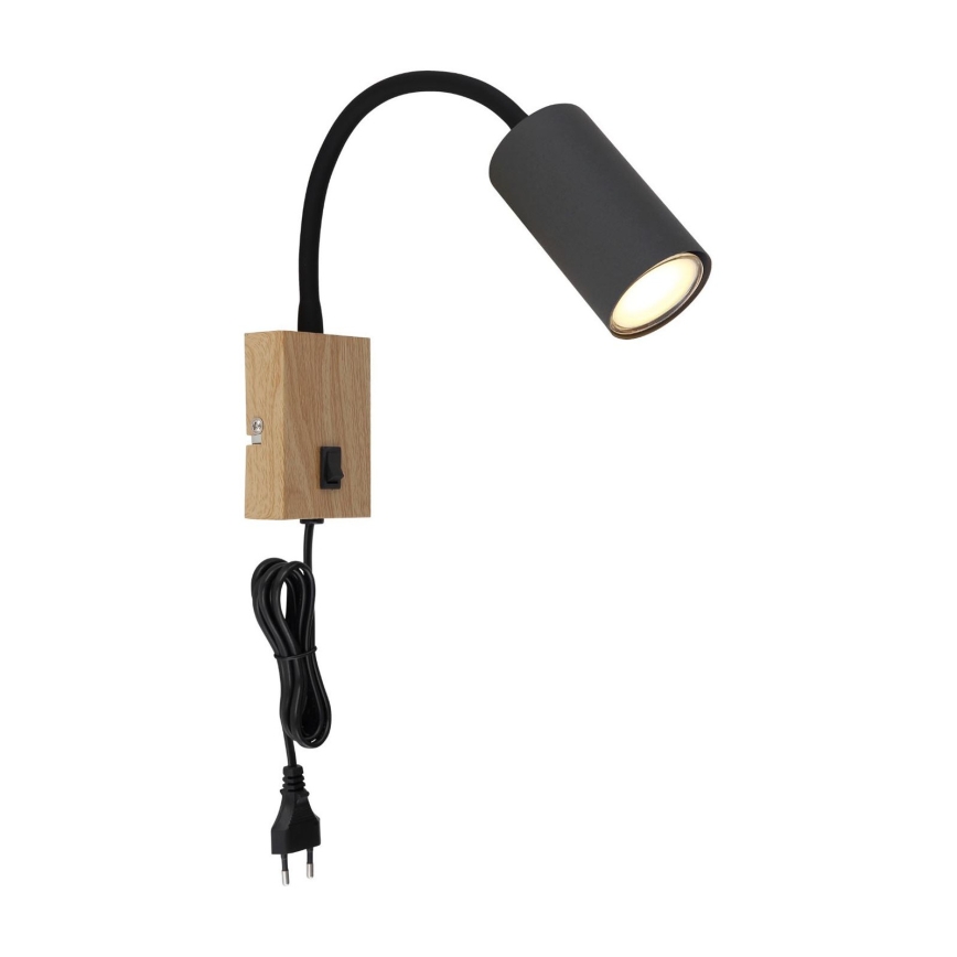 Globo - Joustava seinävalaisin 1xGU10/25W/230V harmaa/ruskea