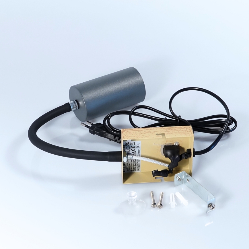 Globo - Joustava seinävalaisin 1xGU10/25W/230V harmaa/ruskea