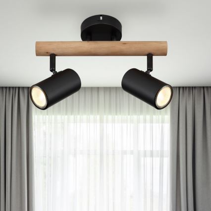 Globo - Kohdevalo 2xGU10/5W/230V puu/metalli