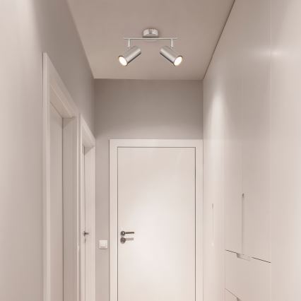 Globo - Kohdevalo 2xGU10/25W/230V mattakromi