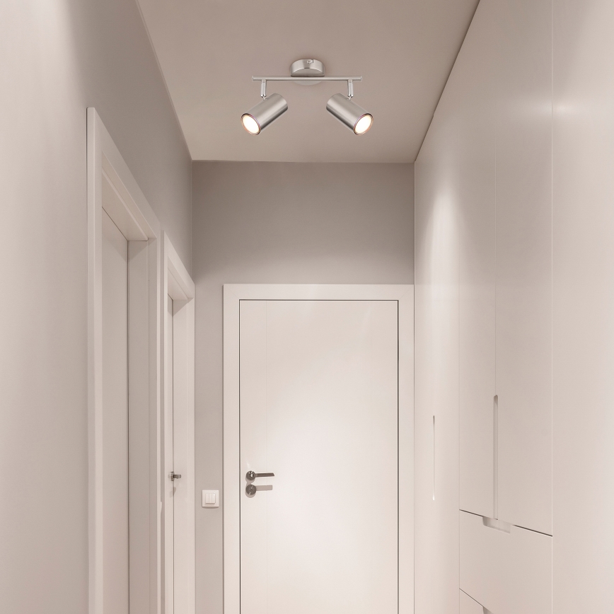 Globo - Kohdevalo 2xGU10/25W/230V mattakromi