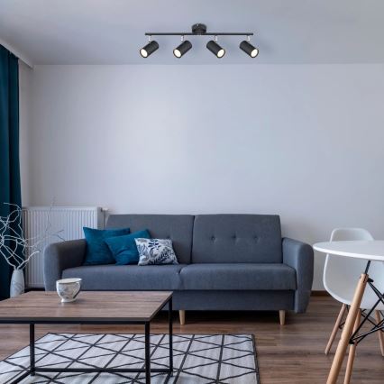 Globo - Kohdevalo 4xGU10/25W/230V musta