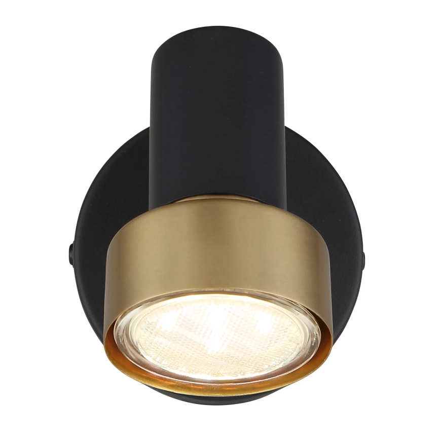 Globo - Seinäkohdevalo 1xGU10/25W/230V musta/kulta
