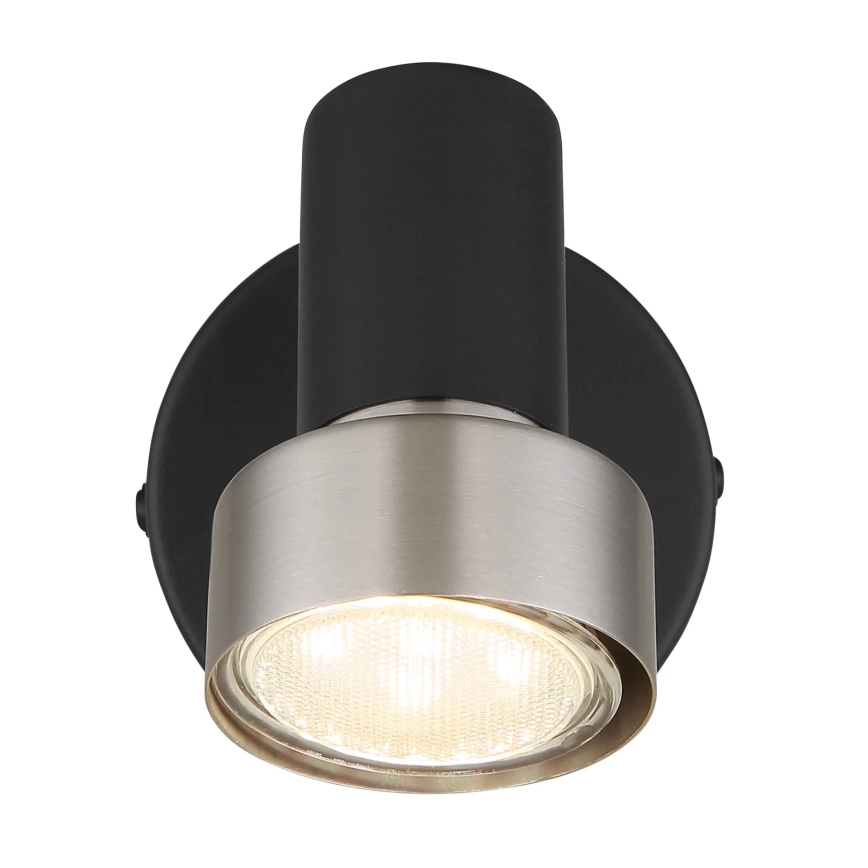Globo - Seinäkohdevalo 1xGU10/25W/230V musta/hopea