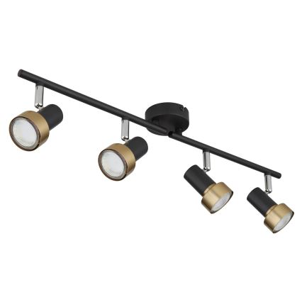 Globo - Kohdevalo  4xGU10/25W/230V musta/kulta