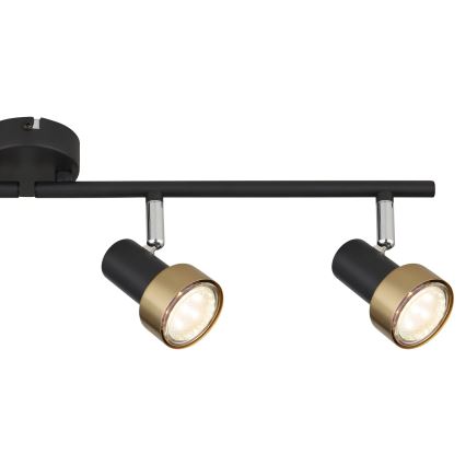 Globo - Kohdevalo  4xGU10/25W/230V musta/kulta