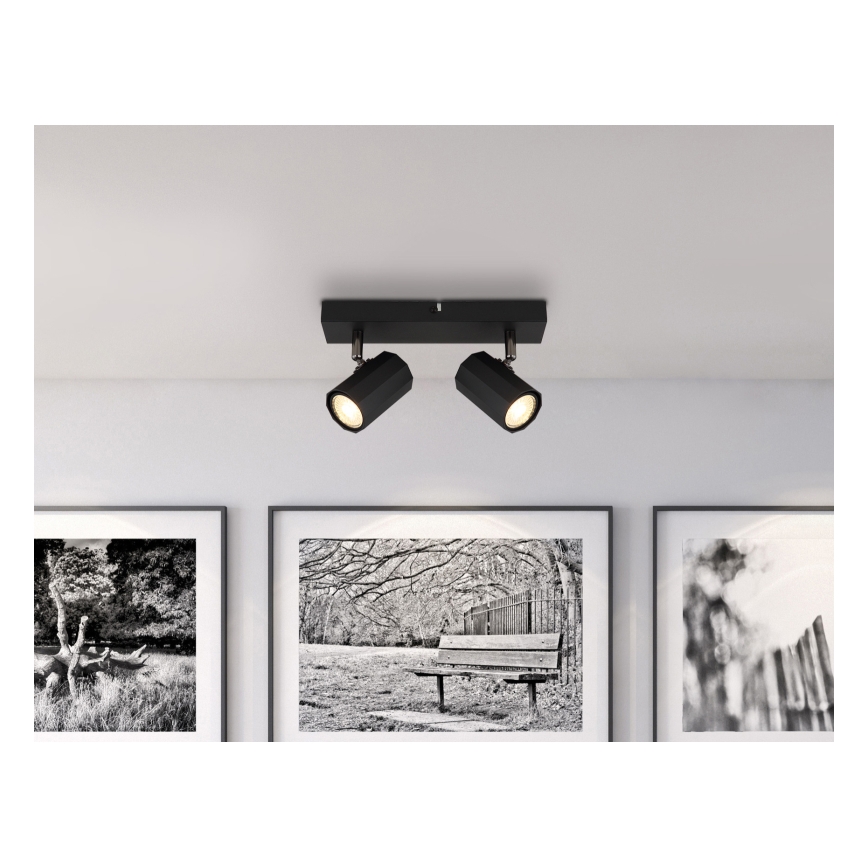 Globo - Kohdevalo 2xGU10/25W/230V musta