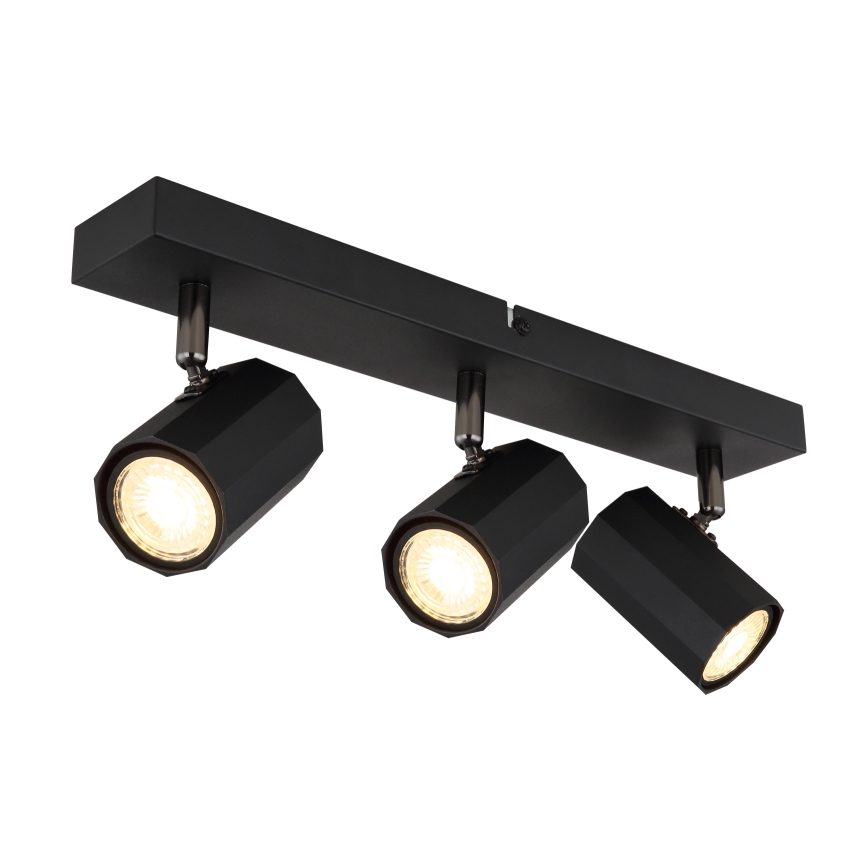 Globo - Kohdevalo 3xGU10/25W/230V musta