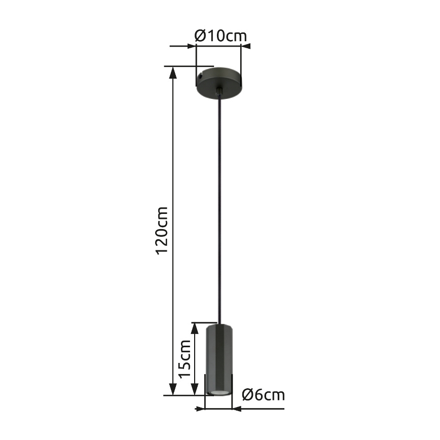 Globo - Kattokruunu johdossa 1xGU10/25W/230V musta