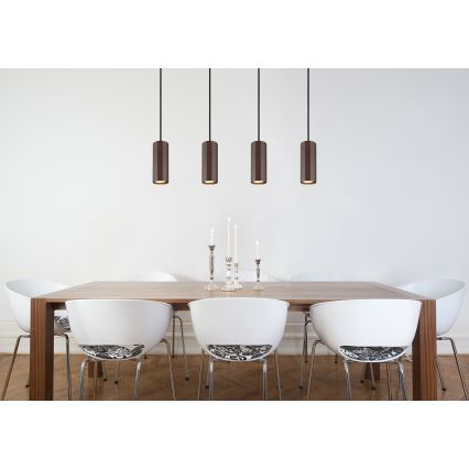 Globo - Kattokruunu johdossa 4xGU10/25W/230V ruskea