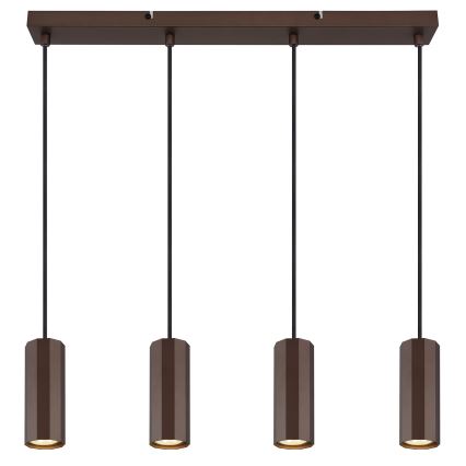 Globo - Kattokruunu johdossa 4xGU10/25W/230V ruskea