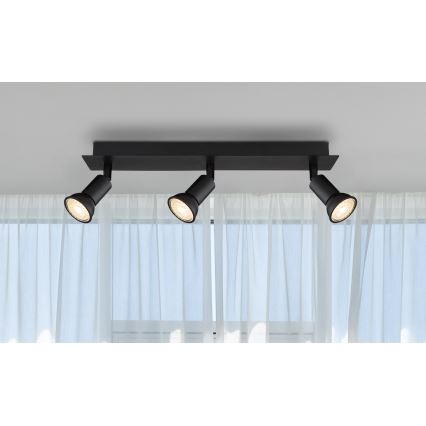 Globo - Kohdevalo 3xGU10/35W/230V musta