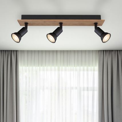 Globo - Kohdevalo 3xGU10/35W/230V puu/metalli