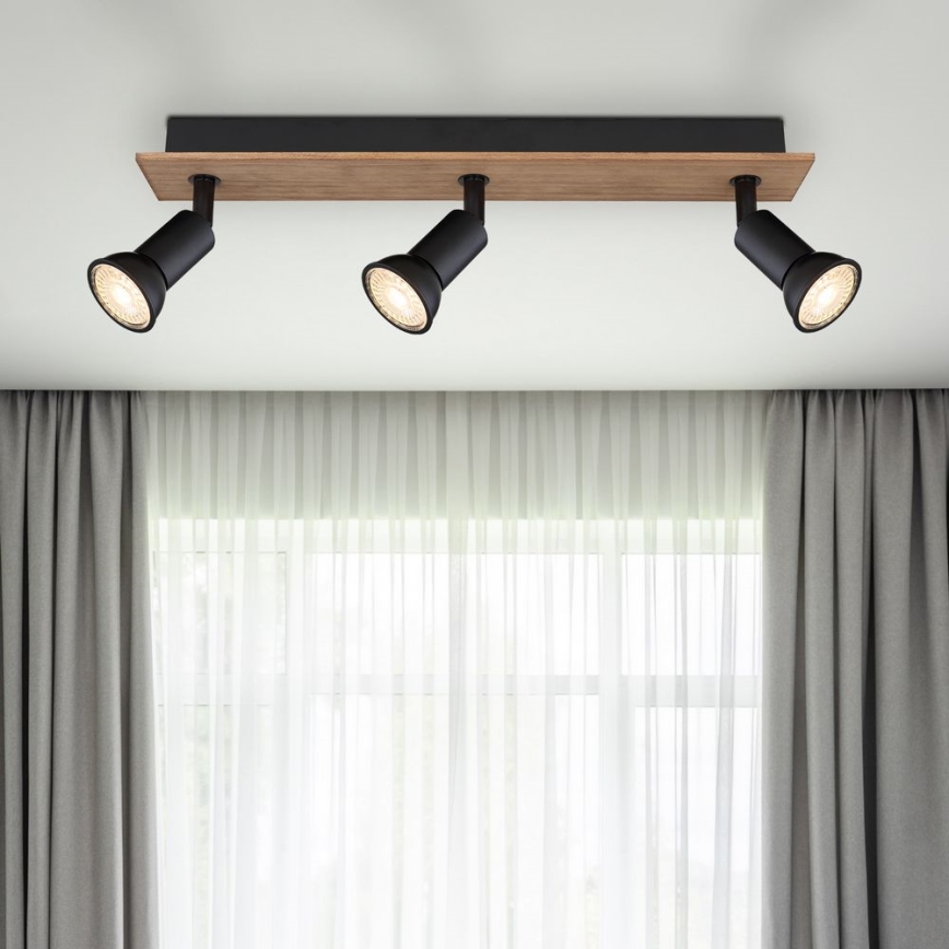 Globo - Kohdevalo 3xGU10/35W/230V puu/metalli