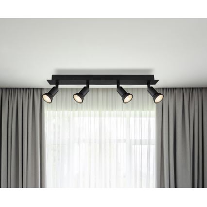 Globo - Kohdevalo 4xGU10/35W/230V musta