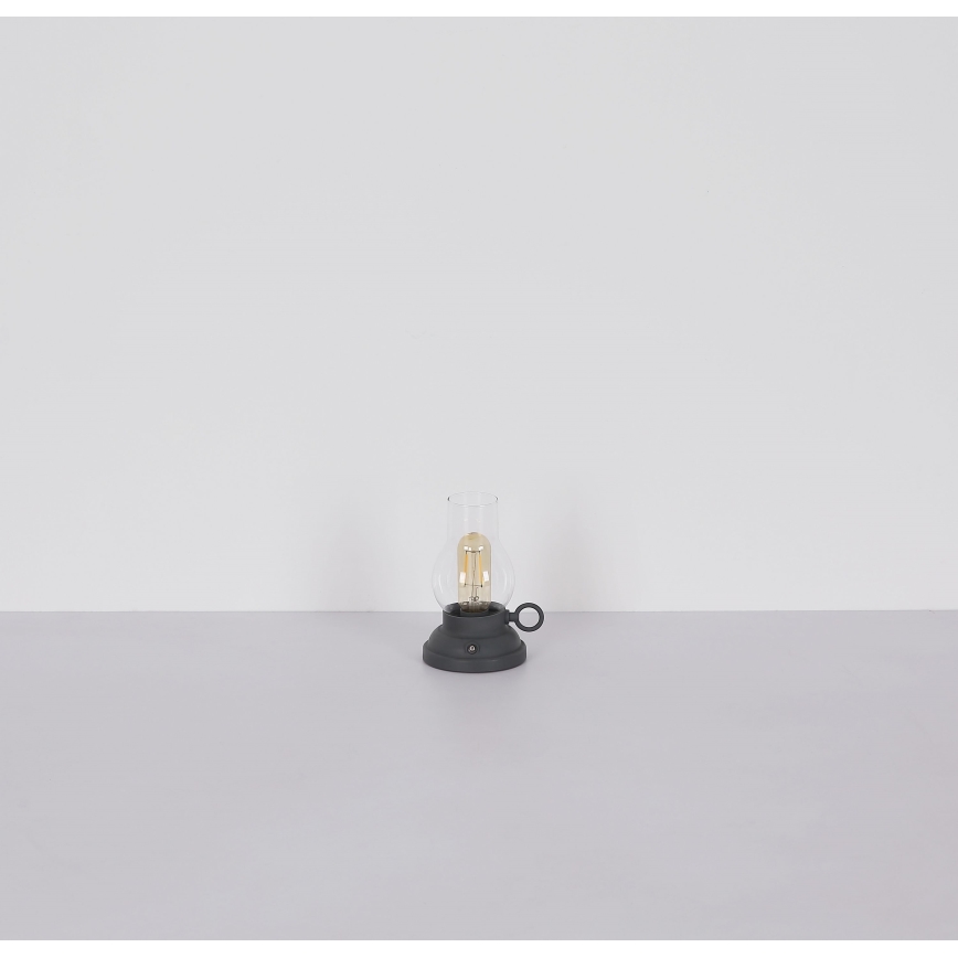 Globo - LED himmennettävä ladattava kosketuspöytävalaisin LED/1W/3,7V 1200 mAh antrasiitti