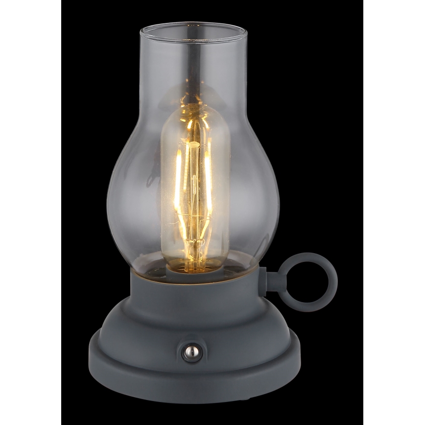 Globo - LED himmennettävä ladattava kosketuspöytävalaisin LED/1W/3,7V 1200 mAh antrasiitti