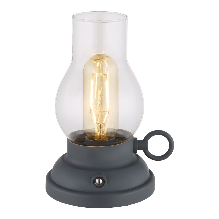 Globo - LED himmennettävä ladattava kosketuspöytävalaisin LED/1W/3,7V 1200 mAh antrasiitti