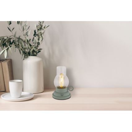 Globo - LED himmennettävä ladattava kosketuspöytävalaisin LED/1W/3,7V 1200 mAh vihreä