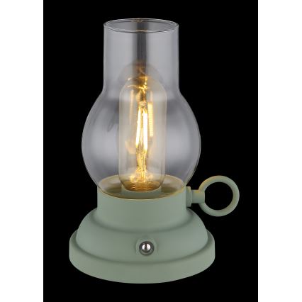 Globo - LED himmennettävä ladattava kosketuspöytävalaisin LED/1W/3,7V 1200 mAh vihreä