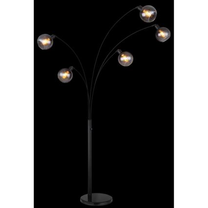 Globo - Lattialamppu 5xE27/40W/230V savuinen