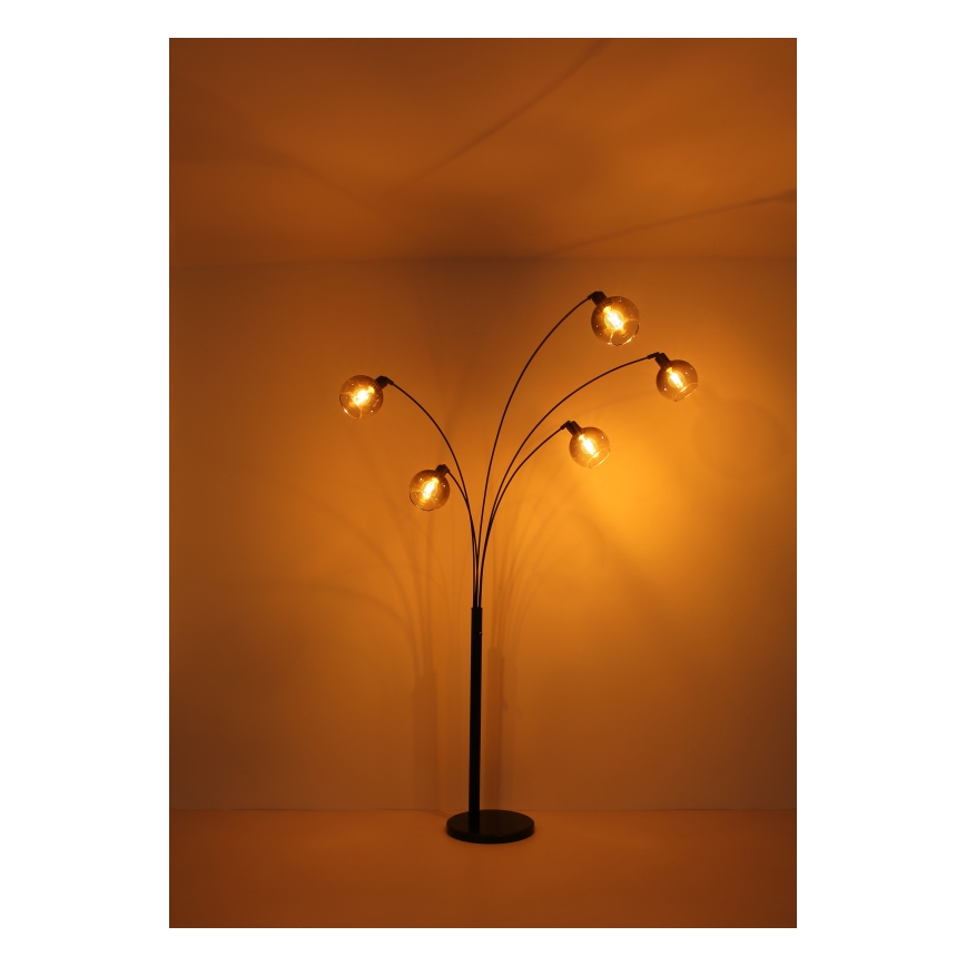 Globo - Lattialamppu 5xE27/40W/230V savuinen