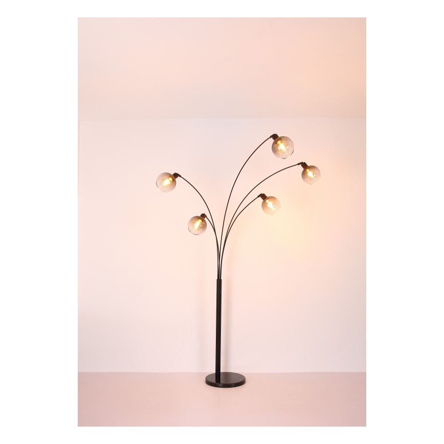 Globo - Lattialamppu 5xE27/40W/230V savuinen