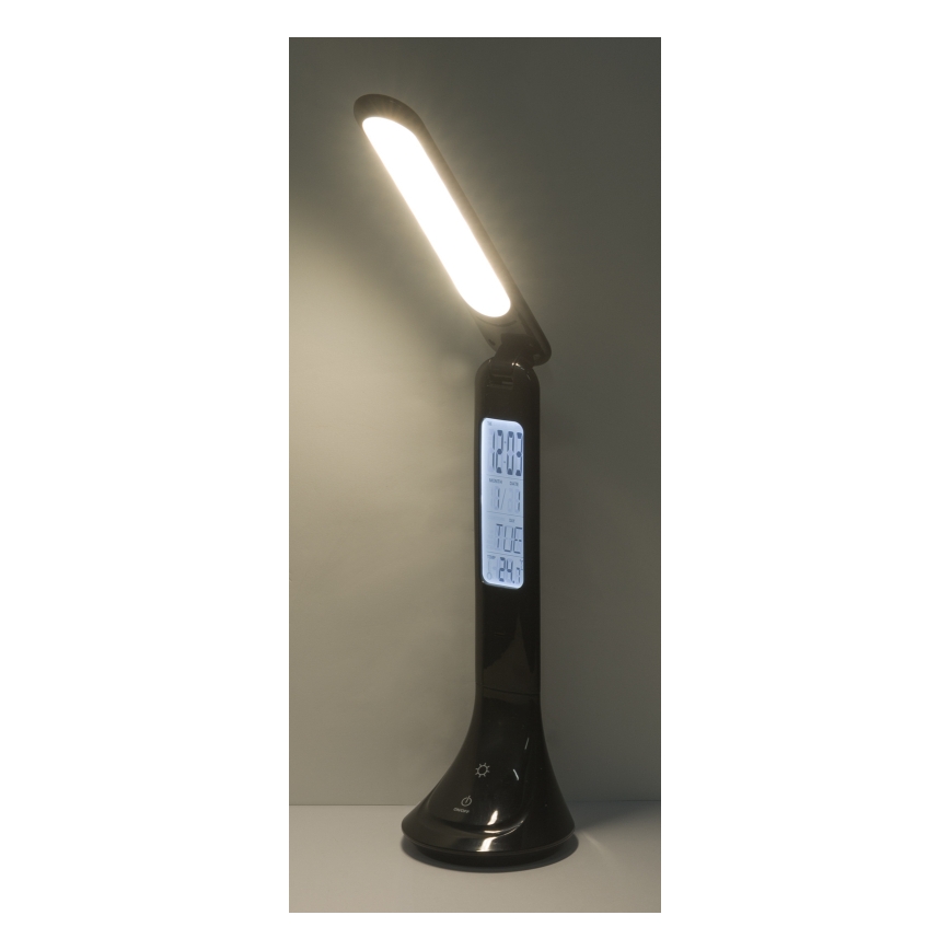 Globo - LED himmennettävä ladattava pöytävalaisin näytöllä LED/4W/230V 2200 mAh musta