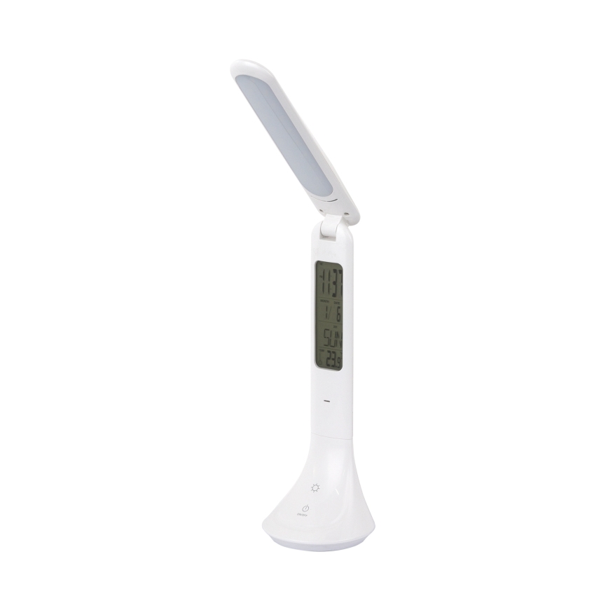 Globo - himmennettävä ladattava LED-pöytälamppu näytöllä 4 W/230 V 2200 mAh valkoinen