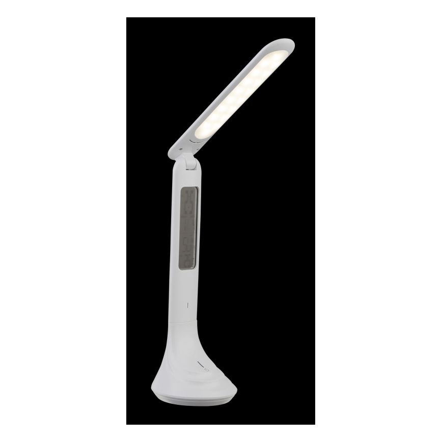 Globo - himmennettävä ladattava LED-pöytälamppu näytöllä 4 W/230 V 2200 mAh valkoinen