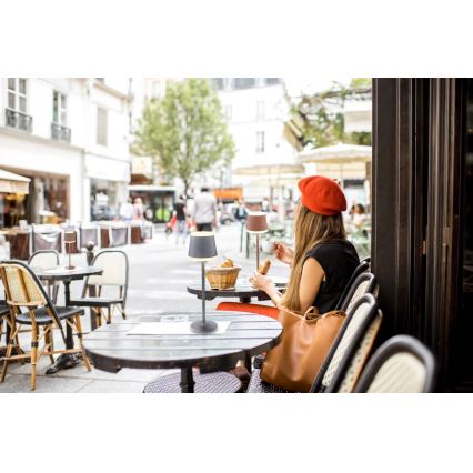 Globo - LED himmennettävä ladattava kosketuspöytävalaisin LED/4,6W/3,7V 3000K 1800mAh harmaa IP54