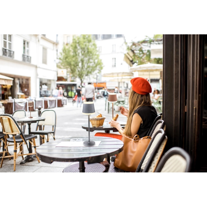 Globo - LED himmennettävä ladattava kosketuspöytävalaisin LED/4,6W/3,7V 3000K 1800mAh harmaa IP54