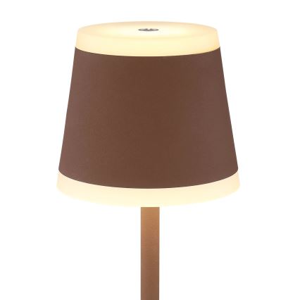 Globo - LED himmennettävä ladattava kosketuspöytävalaisin LED/4,6W/3,7V 3000K 1800mAh ruskea IP54