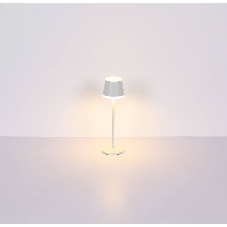 Globo - LED himmennettävä ladattava kosketuspöytävalaisin LED/4,6W/230V 1800 mAh USB IP54 valkoinen